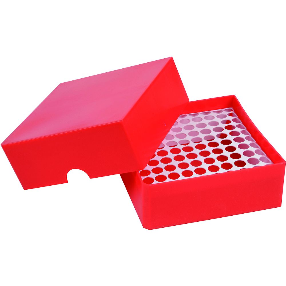 Boîtes cryogéniques 135 x 135 mm -90°C en polypropylène rouges