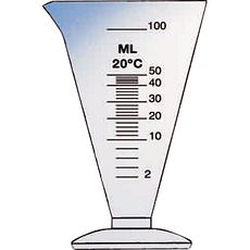 Verres à expérience en verre graduations ambrées