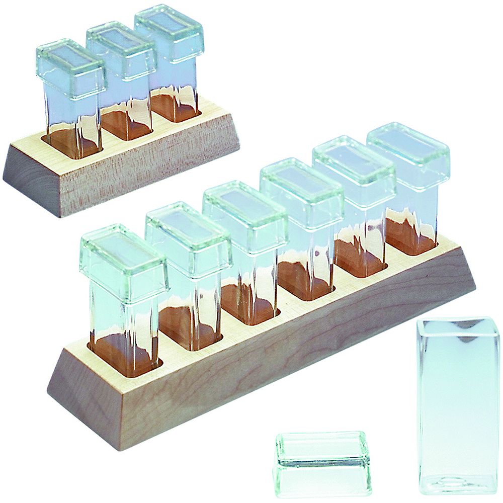 Cuve à coloration rectangulaire en verre