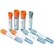 Tubes d'hématologie KF + NA2 EDTA bouchon à pression