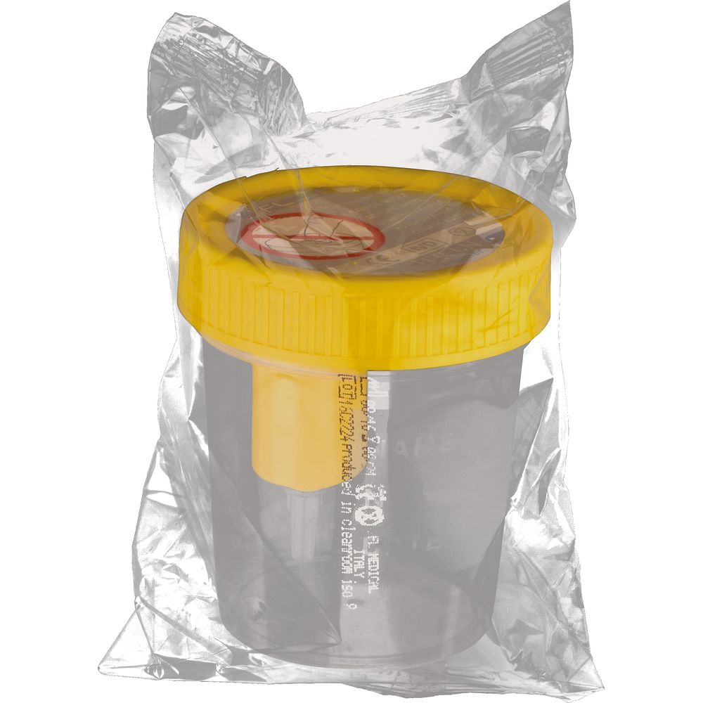 Flacons URINTRANSFER© 120&nbspml, capuchon avec système d'aspiration intégré