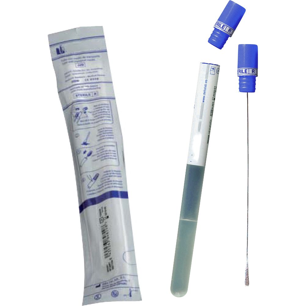 Écouvillon avec tube à essai - 2606 series - F.L. Medical - en plastique /  stérile / en coton