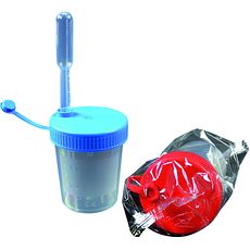 Flacons 150 ml pour urine avec orifice de prélèvement