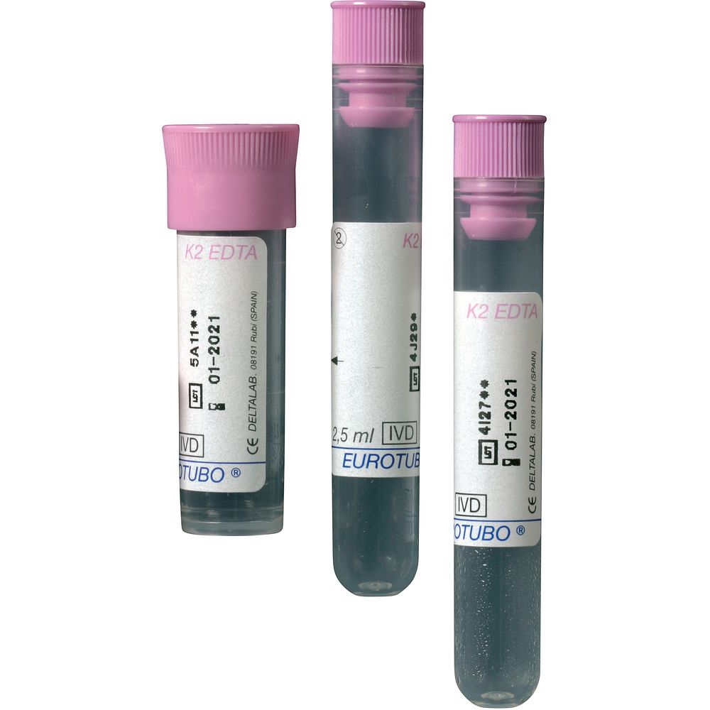 Tubes de prélèvement avec Edta di / tri potassique