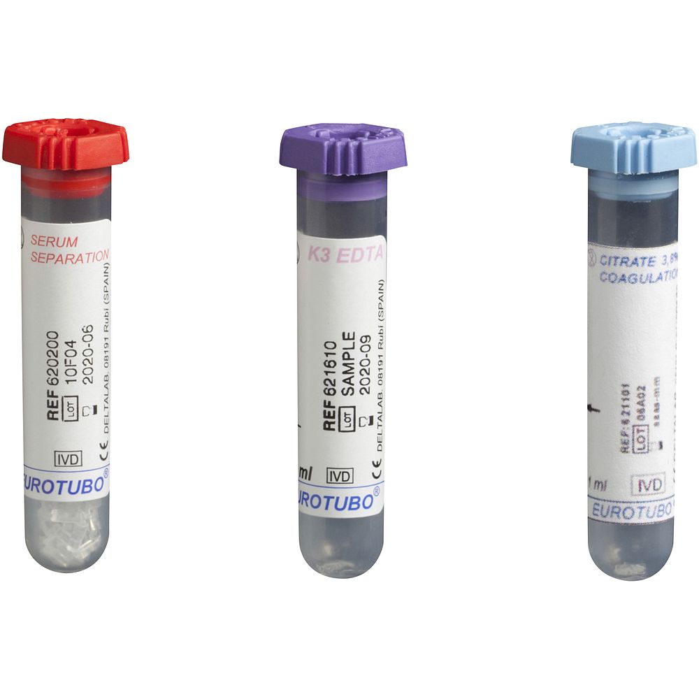 Tubes de prélèvement bouchon pré-perforé