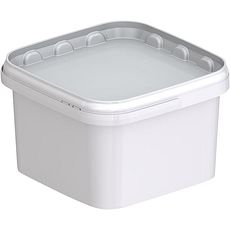 Seaux carrés à couvercle en polypropylène