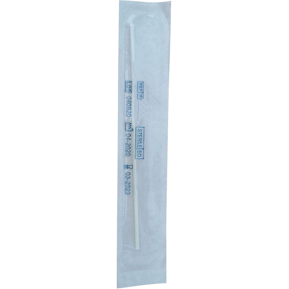 Ecouvillons secs floqués stériles pour prélèvements nasopharyngés tige sécable en plastique / tête en nylon floqué