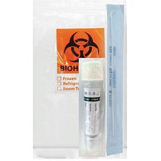 Kits de prélèvement nasopharyngés avec écouvillons floqués stériles et milieu de transport spécial virus inactivé VTM-N tige sécable plastique / tête en nylon floqué