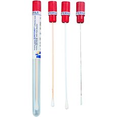 Ecouvillons secs stériles en tube avec étiquette