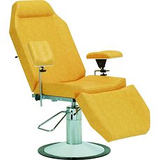 Fauteuil de prélèvement à colonne hydraulique et tournant