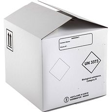Cartons isothermes UN3373 isolation 30 à 75 mm