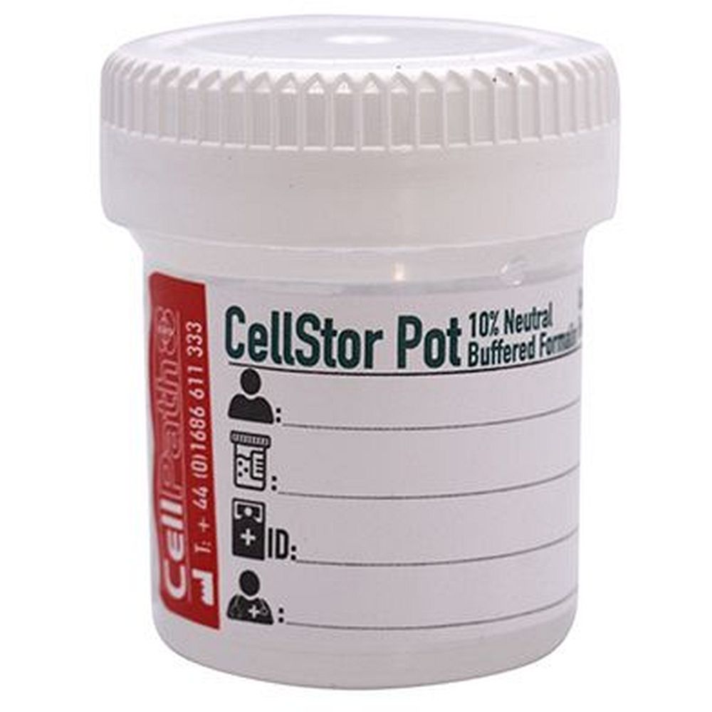 Pots pré-remplis de Formol 10% CellStor™