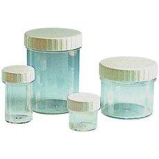 Conteneurs pour pièces chirurgicales ou anatomiques •	parfaitement transparents •	large ouverture, avec capuchon à vis étanche