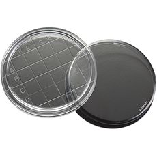 Boîtes de Pétri stériles quadrillées