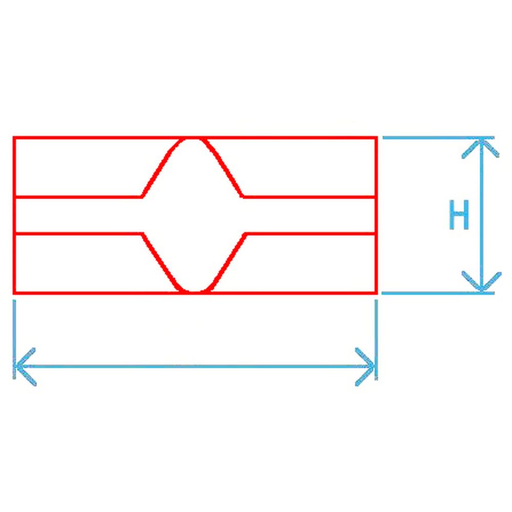 Barreaux pour tubes PTFE, croix sur les deux faces