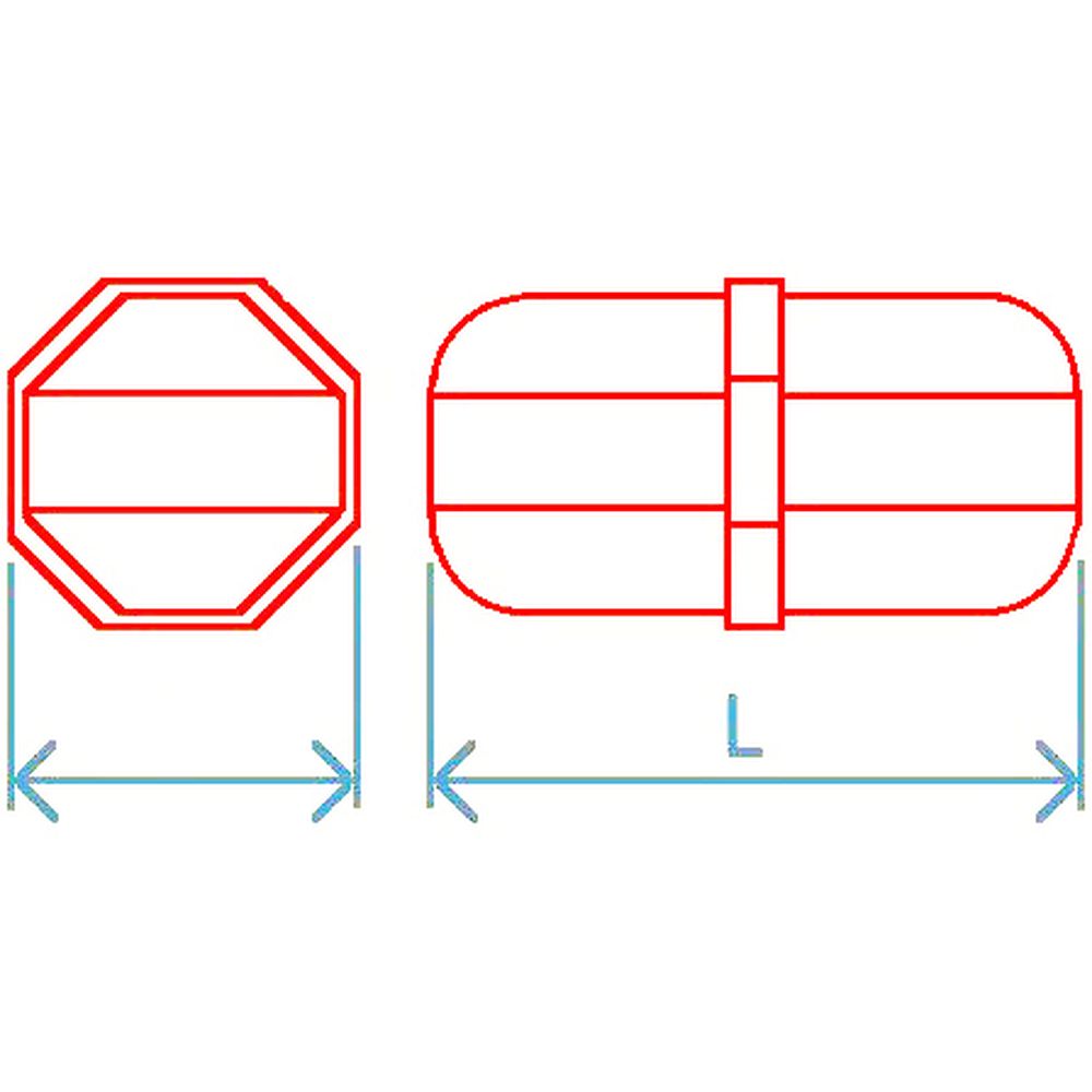 Barreaux PTFE octogonaux avec anneau pivotant