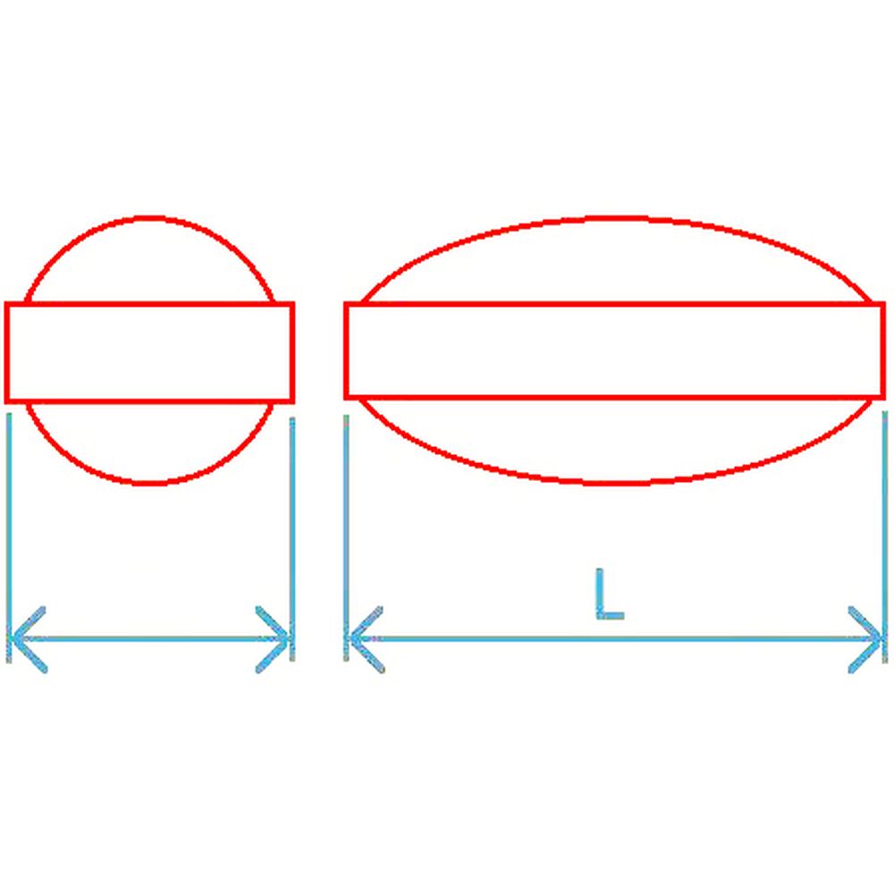 Barreaux PTFE elliptiques 70 x Ø 27 mm