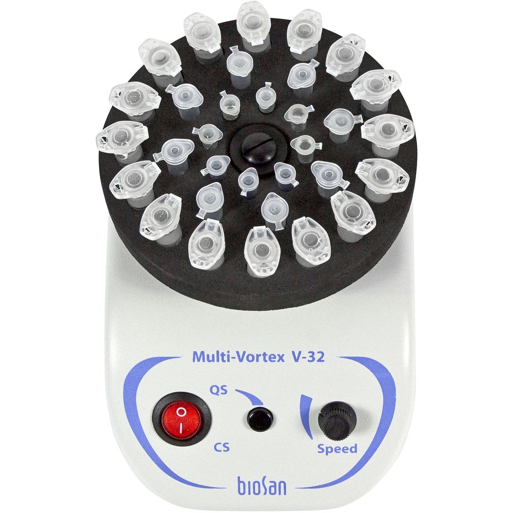 Vortex multi-tubes avec portoir pour 8 microtubes de 0