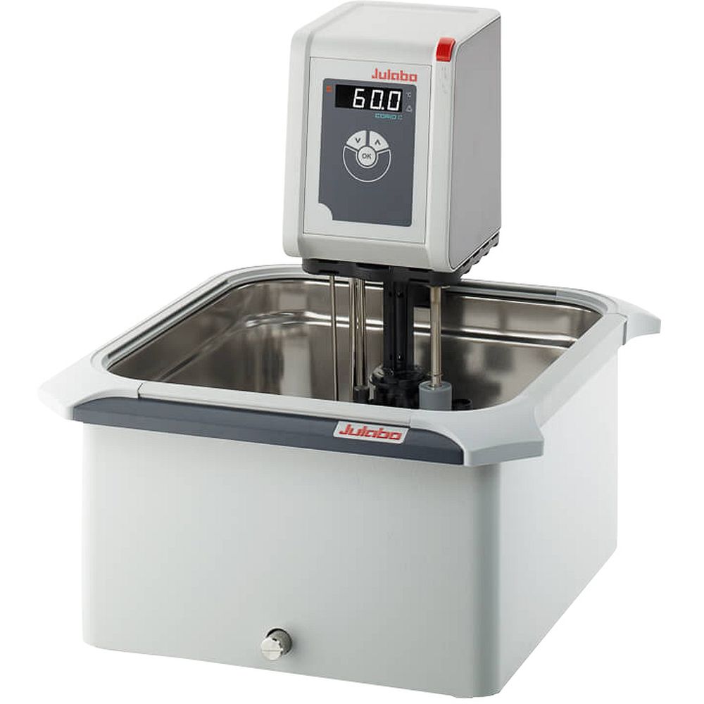 Bain thermostaté +20 à  +100°C cuve inox ouverte 13 litres