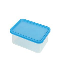Boîtes hermétiques translucides avec couvercle bleu