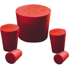 Bouchons Caoutchouc rouge avec 1 perforation