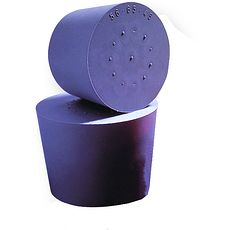 Bouchons Caoutchouc gris avec 1 perforation