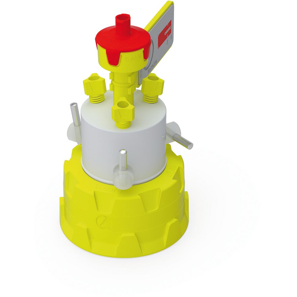 Bouchons GL45&nbspraccords capillaires avec robinet et soupape de ventilation