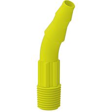 Raccord olive coudé en PP jaune