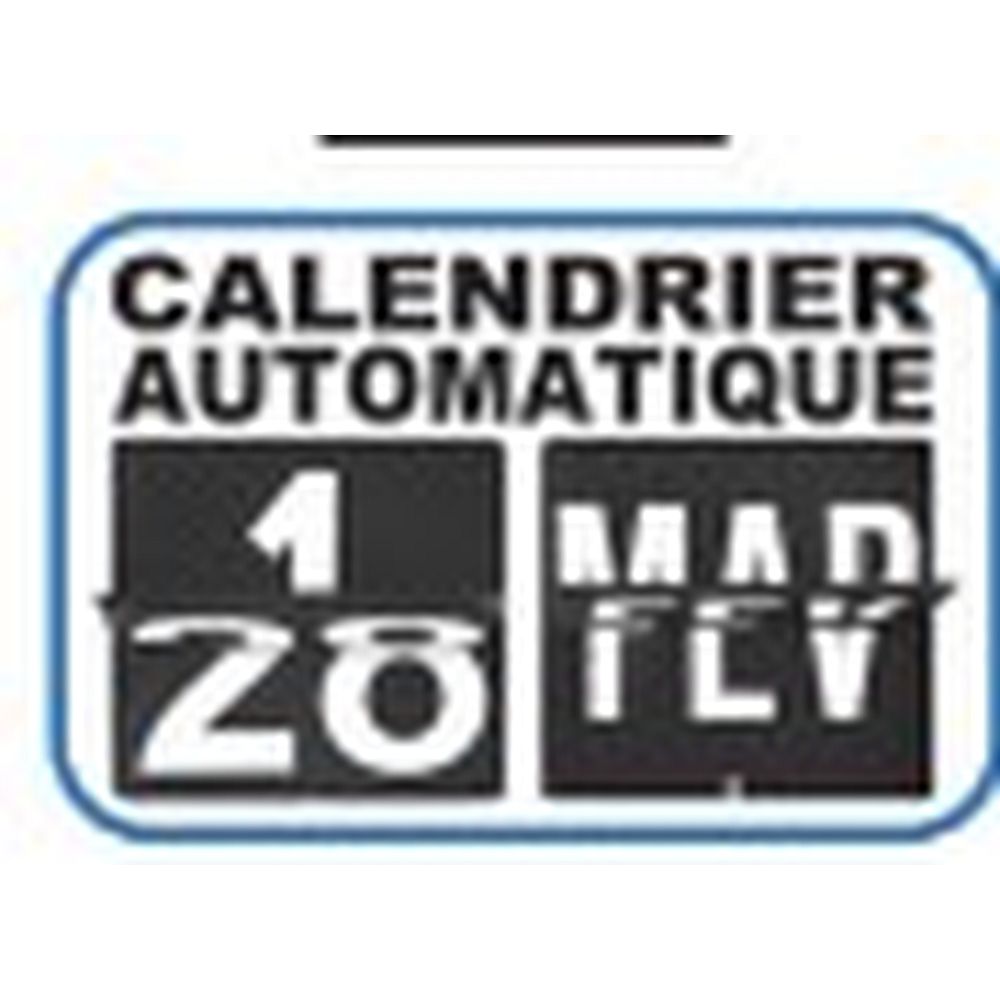 Horloge à aiguilles et calendrier à palettes