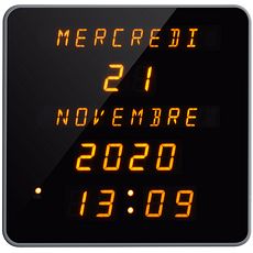 Horloge - calendrier LED sur secteur