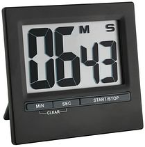 Compteur-décompteur digital en aluminium noir