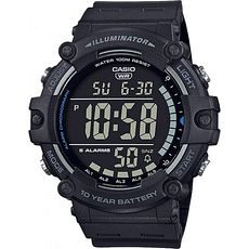 Montre digitale bracelet en résine noir chiffres blancs