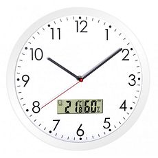 Horloge Ø 300 mm avec thermo-Hygromètre digital