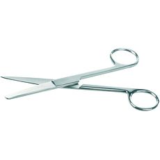 Ciseaux de laboratoire, inox mat, arrondi / pointu