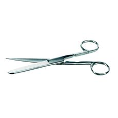Ciseaux de laboratoire, inox poli, arrondi / pointu