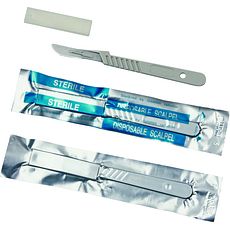 Scalpels stériles avec manche à usage unique