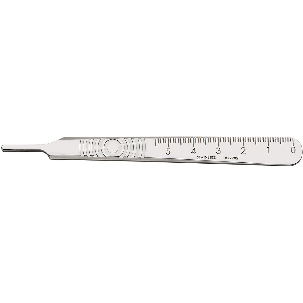 manche de bistouris 12 cm en acier inox avec embout étroit