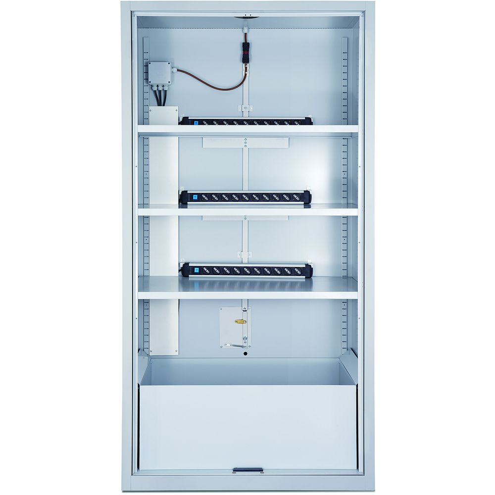 Etagères de sécurité pour batteries lithium-ion avec système quarantaine