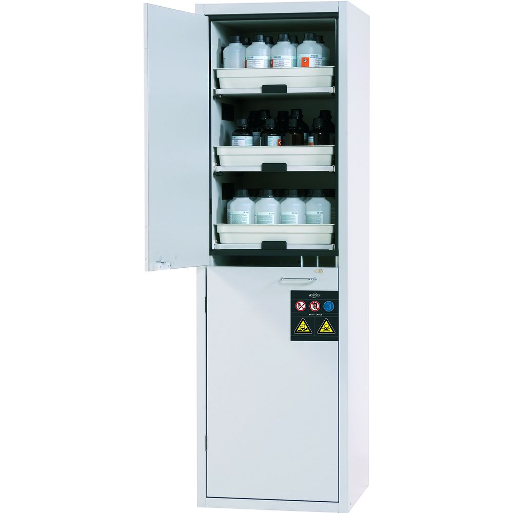 Armoires de sécurité à tiroirs pour produits corrosifs acides / bases