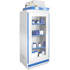 Armoires à portes vitrées, ventilées et filtrées NFX15211 pour produits corrosifs et/ou toxiques