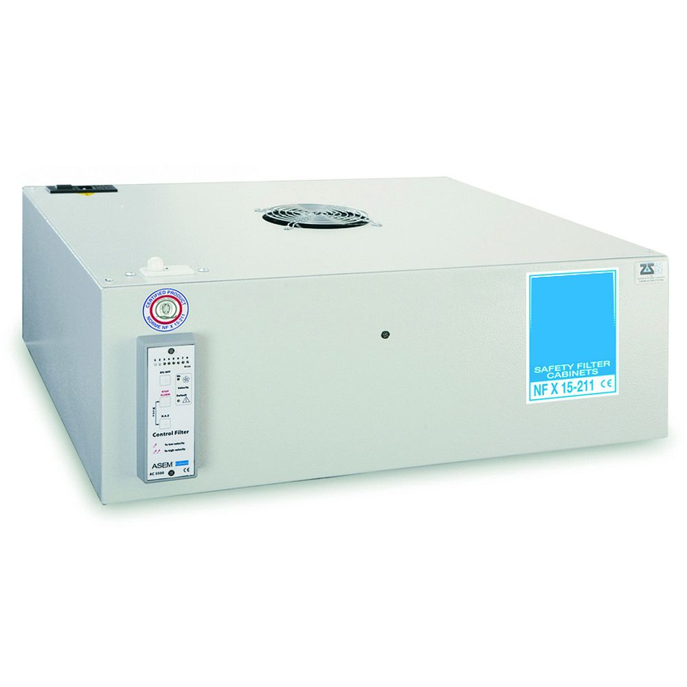 Caisson de ventilation filtration pour armoire de sécurité multirisques 2 compartiments acides / bases