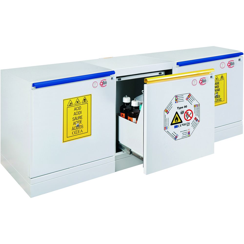 Coffres modulaires 2&nbspcompartiments pour acides / bases