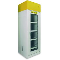 Armoires ventilées et filtrées pour produits corrosifs, porte vitrée