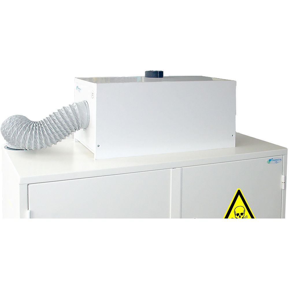 Caisson de ventilation ATEX CE II 3G pour armoire de sécurité en panneaux mélaminés pour acides / bases