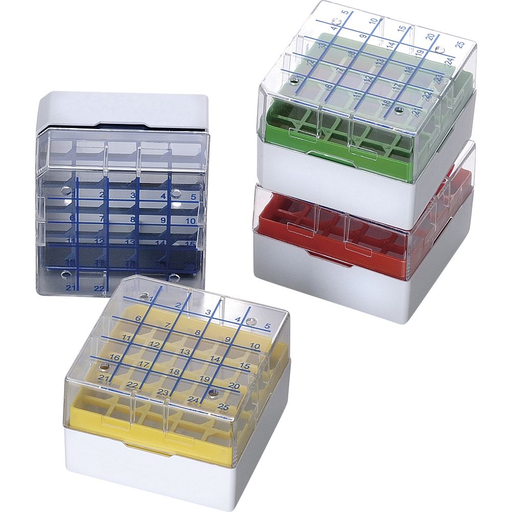 Cryoboîtes -196°C polycarbonate base / grille / couvercle, les 5