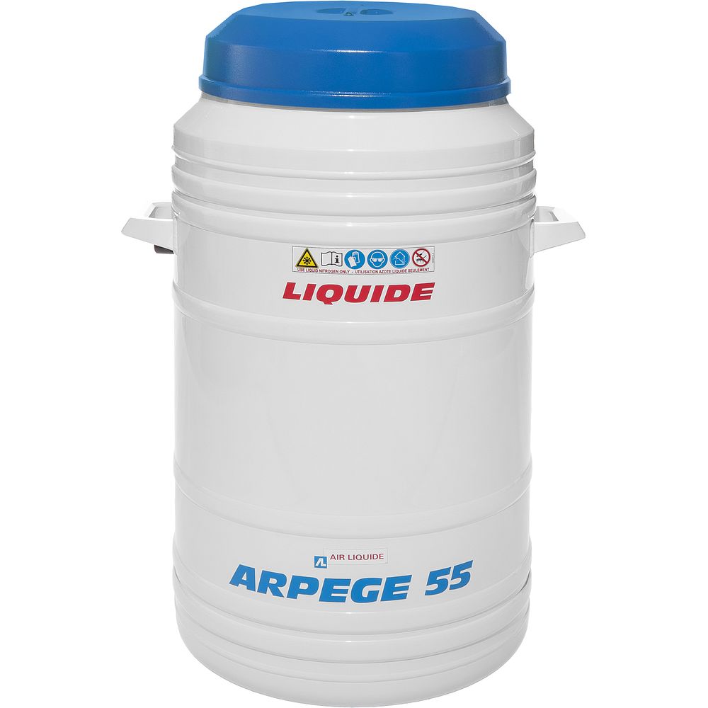 Réservoirs cryogéniques ARPEGE col large stockage en racks ou canisters, en phase liquide