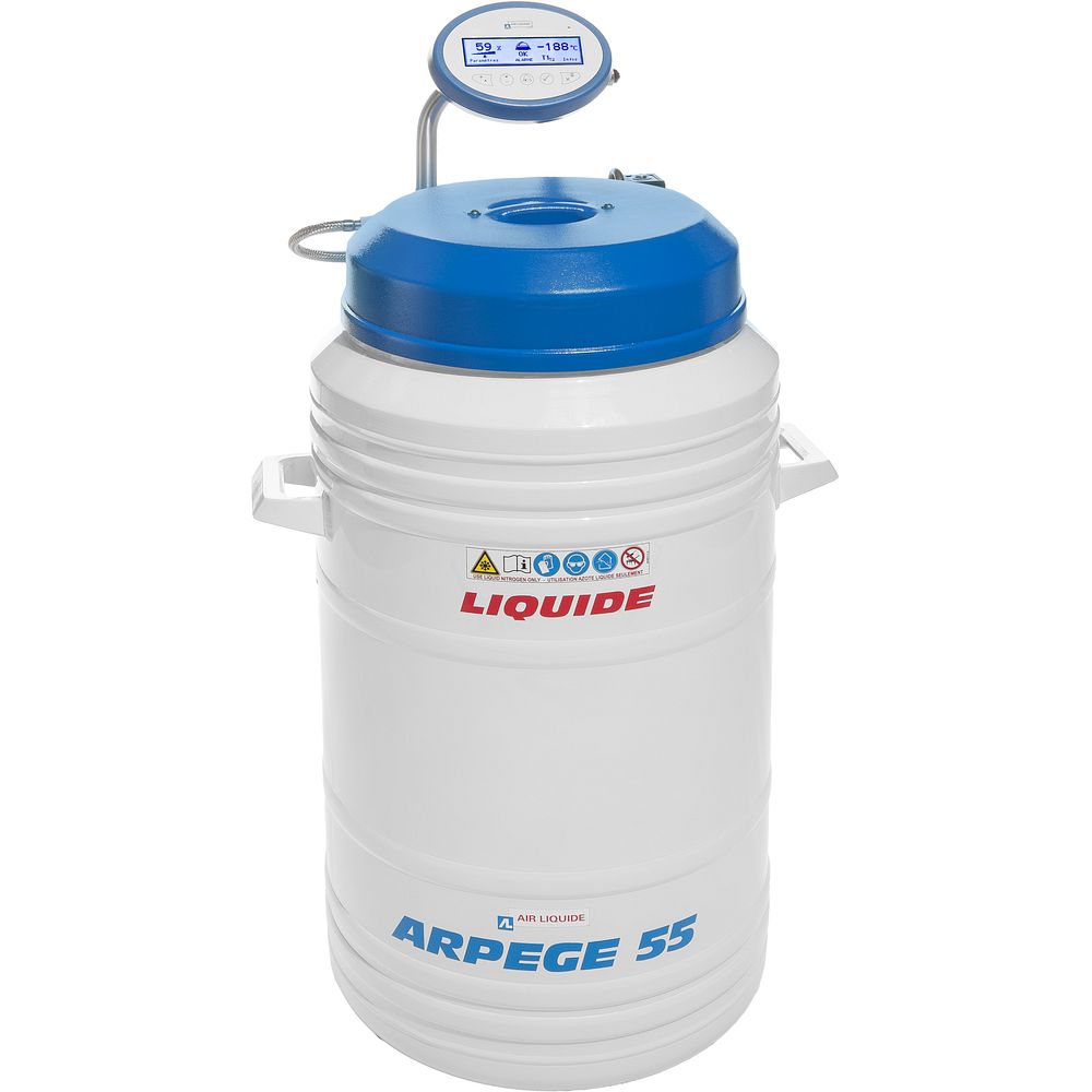 Réservoirs cryogéniques ARPEGE col large stockage en racks ou canisters, en phase liquide
