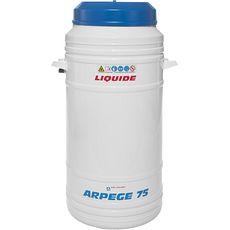 Réservoirs cryogéniques ARPEGE col large stockage en racks ou canisters, en phase liquide