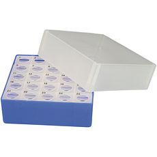 Cryoboîtes 130 x 130 mm en polypropylène, 25 tubes, hauteur 75 mm