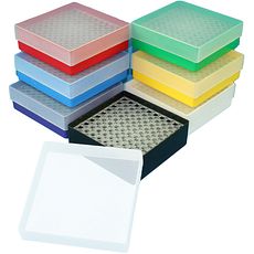 Cryoboîtes 130 x 130 mm en polypropylène, hauteur variable 45-53 mm